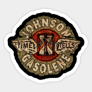 johnson time tells gasoline Sticker